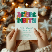 Bold Merry Bright Christmas Party Einladung