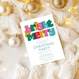 Bold Merry Bright Christmas Party Einladung