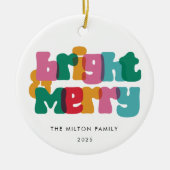 Bold Merry Bright Holiday One Foto Keramik Ornament (Vorne)