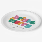 Bold Merry Bright Holiday Pappteller (Schrägansicht)