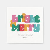 Bold Merry Bright Holiday Serviette (Vorderseite)