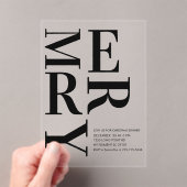 Bold MERRY Christmas Modern  Acryleinladungen (Insitu (Handheld))