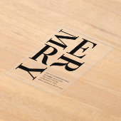 Bold MERRY Christmas Modern Acryleinladungen (Ablage )