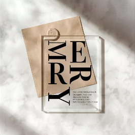 Bold MERRY Christmas Modern  Acryleinladungen