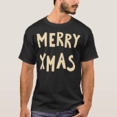 Bold Merry Xmas Typografy T-Shirt (Vorderseite)