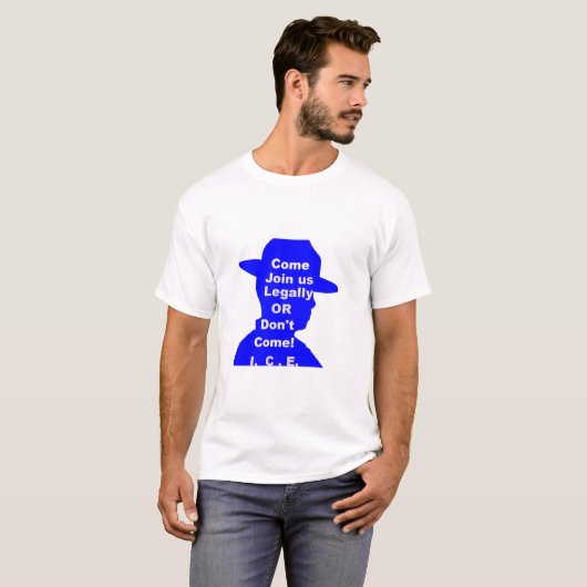 Bold Message Silhouette – Legal Immigration Statem T-Shirt (Vorne ganz)