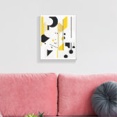 Bold Mid-Century Modern Abstract Geometric Art Leinwanddruck (Insitu (Wohnzimmer))