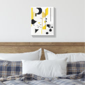 Bold Mid-Century Modern Abstract Geometric Art Leinwanddruck (Insitu (Schlafzimmer))