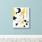 Bold Mid-Century Modern Abstract Geometric Art Leinwanddruck (Insitu (Holzboden))