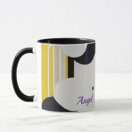 Bold Mid-Century Modern Abstract Geometric Art Tasse