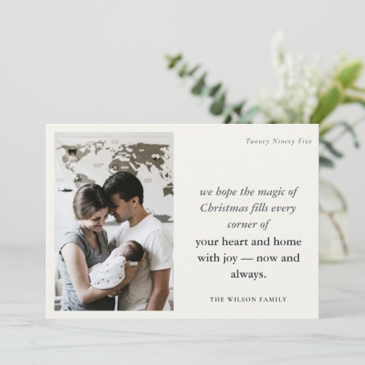 Bold Minimal 1 Foto Schwarz & Weiß Weihnachten (Stehend Vorderseite)