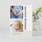 Bold Minimal 2 Foto Schwarz Frohe Weihnachten (Stehend Vorderseite)