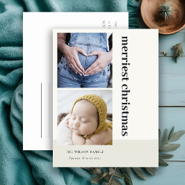 Bold Minimal 2 Foto Schwarz Frohe Weihnachten