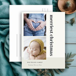 Bold Minimal 2 Foto Schwarz Frohe Weihnachten