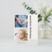 Bold Minimal 2 Foto Schwarz Frohe Weihnachten (Stehend Vorderseite)