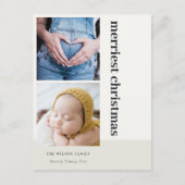 Bold Minimal 2 Foto Schwarz Frohe Weihnachten (Vorderseite)