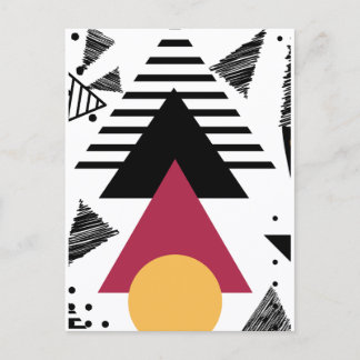 Bold minimal geometric shapes postkarte