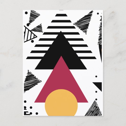 Bold minimal geometric shapes postkarte (Vorderseite)