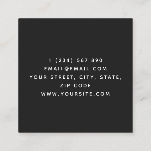 Bold & Minimal Schwarz-weiß Red Game Tester Gamer Quadratische Visitenkarte (Rückseite)