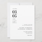 Bold Minimal Trending Wedding Einladung (Vorderseite)