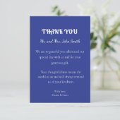 Bold Minimal Wedding Einladung in Deep Blue (Stehend Vorderseite)