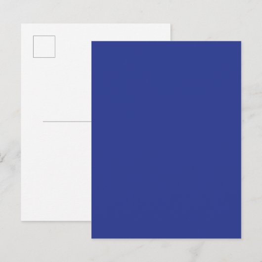 Bold Minimal Wedding Einladung in Deep Blue (Vorne/Hinten)