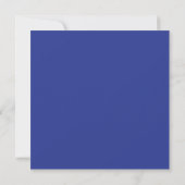 Bold Minimal Wedding Einladung in Deep Blue (Rückseite)