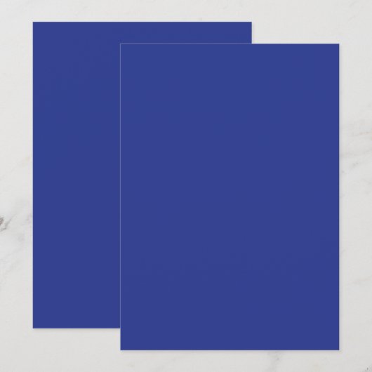 Bold Minimal Wedding Einladung in Deep Blue (Vorne/Hinten)