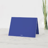 Bold Minimal Wedding Einladung in Deep Blue (Rückseite)