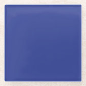 Bold Minimal Wedding Einladung in Deep Blue Glasuntersetzer (Vorderseite)