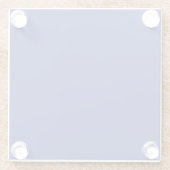 Bold Minimal Wedding Einladung in Deep Blue Glasuntersetzer (Rückseite)