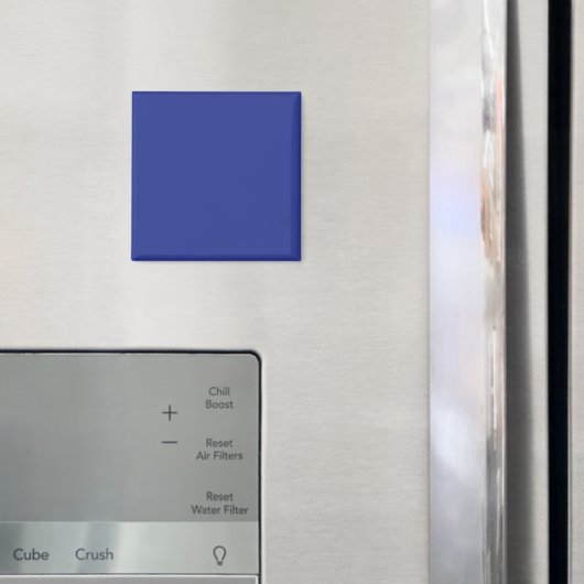 Bold Minimal Wedding Einladung in Deep Blue Magnet (In Situ (Kühlschrank))