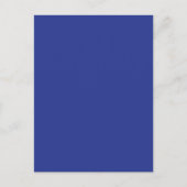 Bold Minimal Wedding Einladung in Deep Blue Postkarte (Vorderseite)