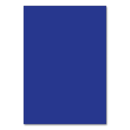 Bold Minimal Wedding Einladung in Deep Blue Tischnummer (Vorderseite)