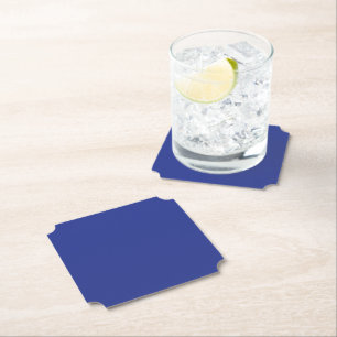 Bold Minimal Wedding Einladung in Deep Blue Untersetzer