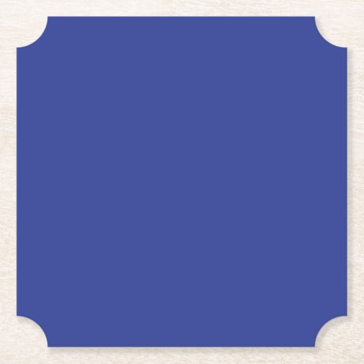Bold Minimal Wedding Einladung in Deep Blue Untersetzer (Vorderseite)