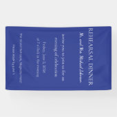 Bold Minimal Wedding Invite in Deep Blue Banner (Horizontal)