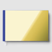 Bold Minimal Wedding Invite in Deep Blue Gästebuch (Vorderseite)