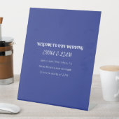 Bold Minimal Wedding Invite in Deep Blue Sockelschild (In Situ)
