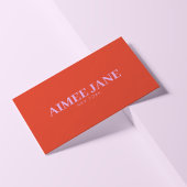 Bold Minimalist Luxury Boutique Orange/Pink Visitenkarte