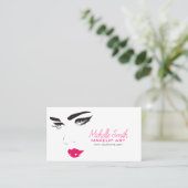 Bold Minimalist Pink Black Modern Makeup Artist QR Visitenkarte (Stehend Vorderseite)