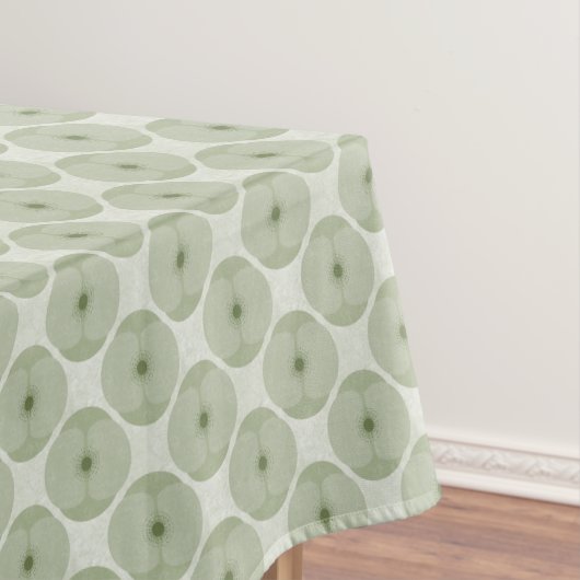 Bold Minimalist Poppy Textured Floral Green Tischdecke (Beispiel)