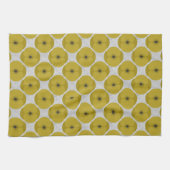 Bold Minimalist Poppy Textured Floral Yellow Geschirrtuch (Horizontal)