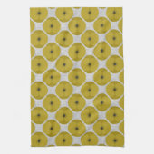 Bold Minimalist Poppy Textured Floral Yellow Geschirrtuch (Vertikal)