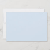 Bold Minimalist Soft Blue Retro Custom Wedding Dankeskarte (Rückseite)