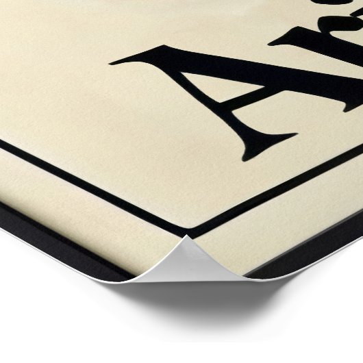 Bold Minimalistic Aries Zodiac Sign Poster (Ecke)