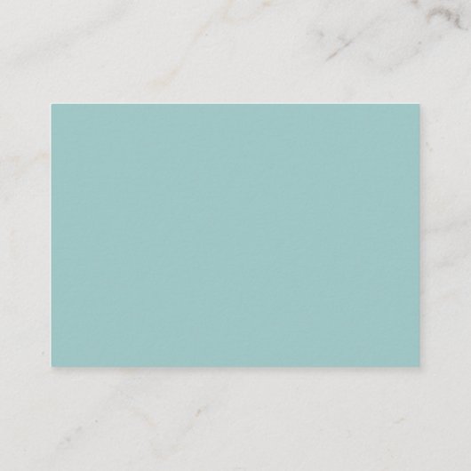 Bold Minimalistisch Aqua Blue Retro Custom Wedding Begleitkarte (Rückseite)