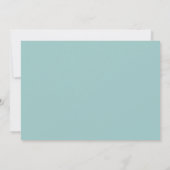 Bold Minimalistisch Aqua Blue Retro Custom Wedding Dankeskarte (Rückseite)