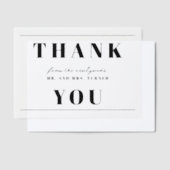 Bold Minimalistisch Black Wedding Danke Pergament Einladungen (Versetzt)