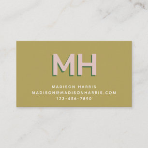 Bold Minimalistisch Classic Retro Dijon Visitenkarte